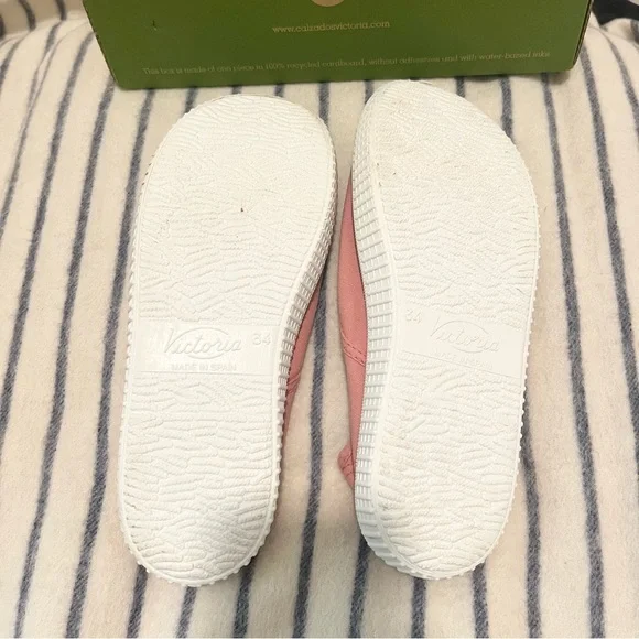 NIB VICTORIA kids canvas slip on sneaker 34 pink - Picture 3 of 5